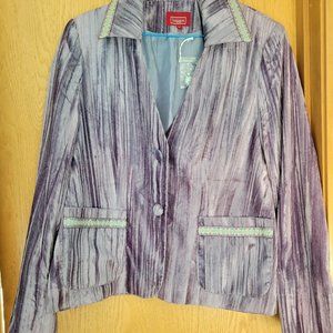 Hager Velvet Jacket velvet buttons and pockets size M